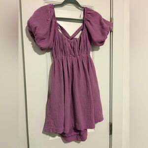 Puff sleeve mini dress